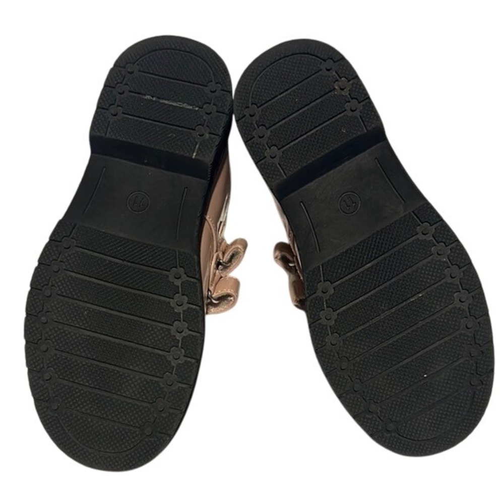 Rachel Girl's Tan and Black Dress Shoes with Floral Accents size 11 Preowned - Picture 8 of 8